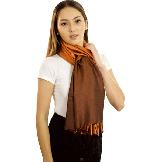 Copper Mystique - Silk Reversible Scarf