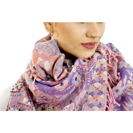 Flamingos Dance | Hand Beaded - Merino Wool Handbeaded