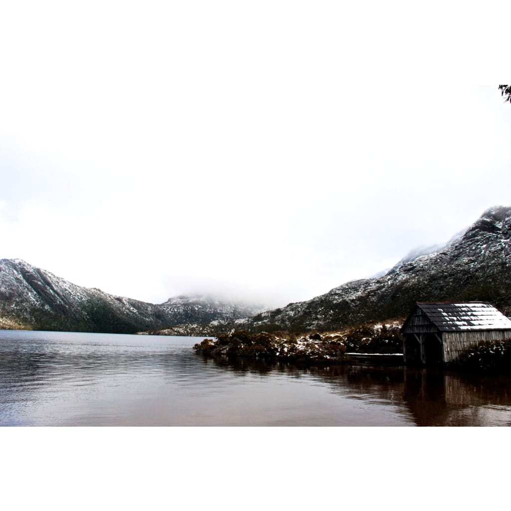 Beyond The Misty Mountains | Dove Lake Hut Tasmania - Cashmere Blend Designer Womens Scarf - Cashmere Blend
