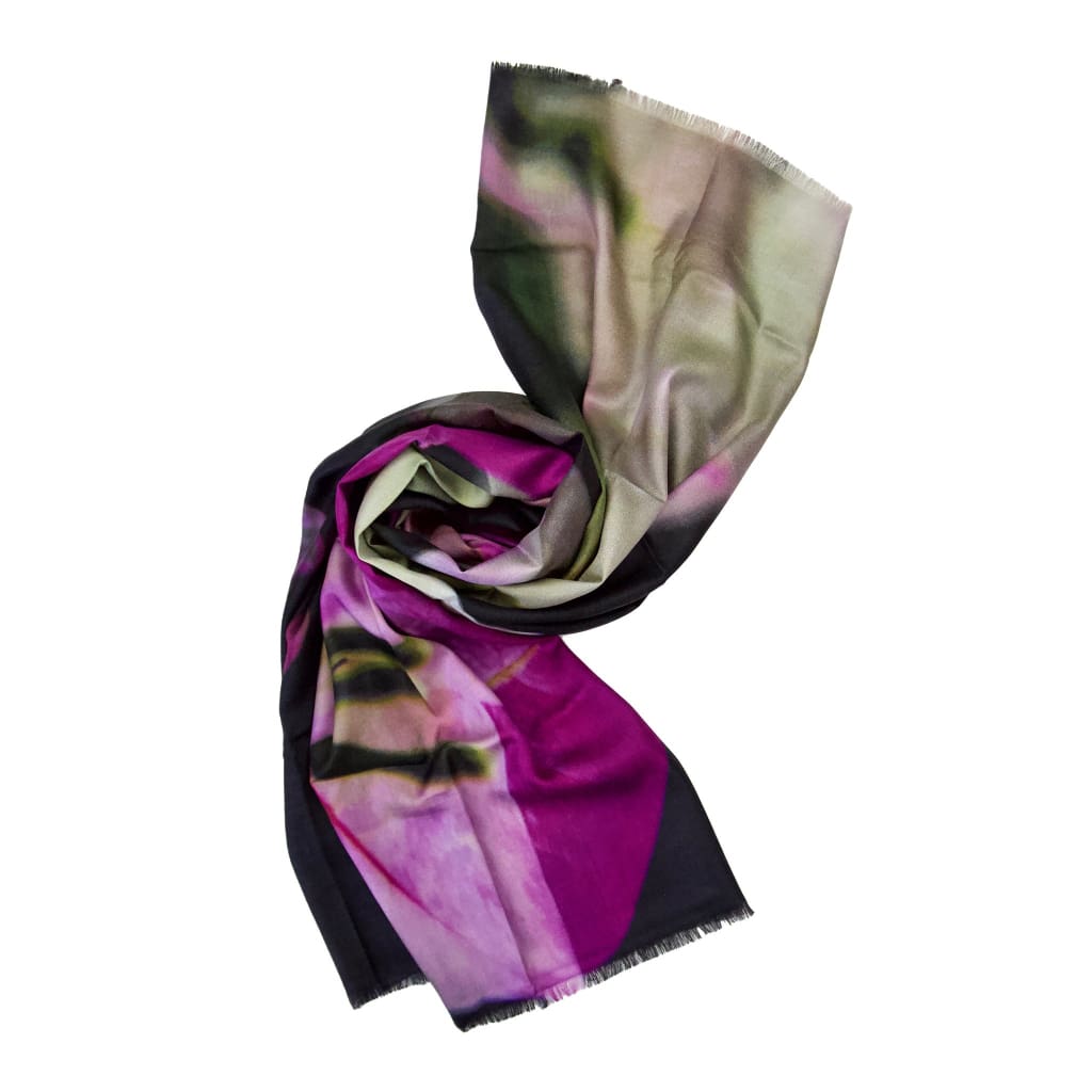 Soft Blushes | Pink Bougainvillea - Soft Pink Pure Silk Floral Womens Scarf - Silk Scarf